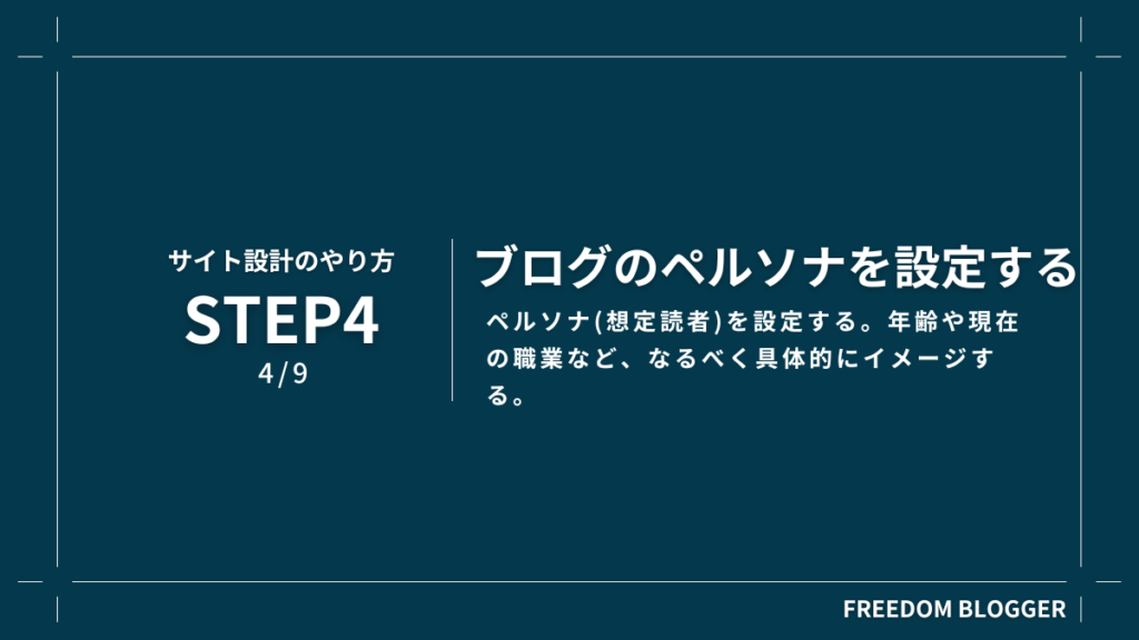 STEP4.ペルソナを設定する