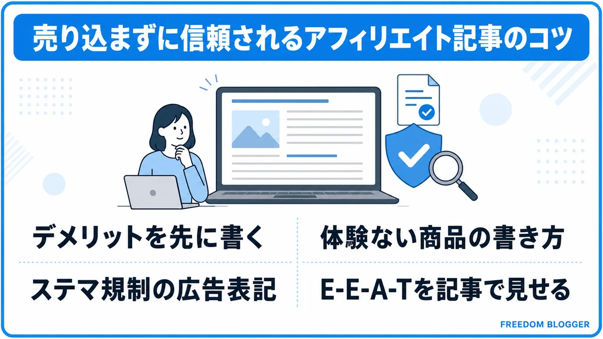 売り込まずに信頼されるアフィリエイト記事のコツ