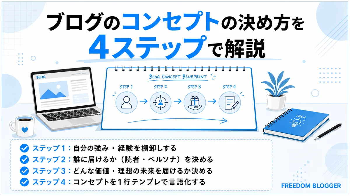ブログ コンセプト 決め方の4ステップ