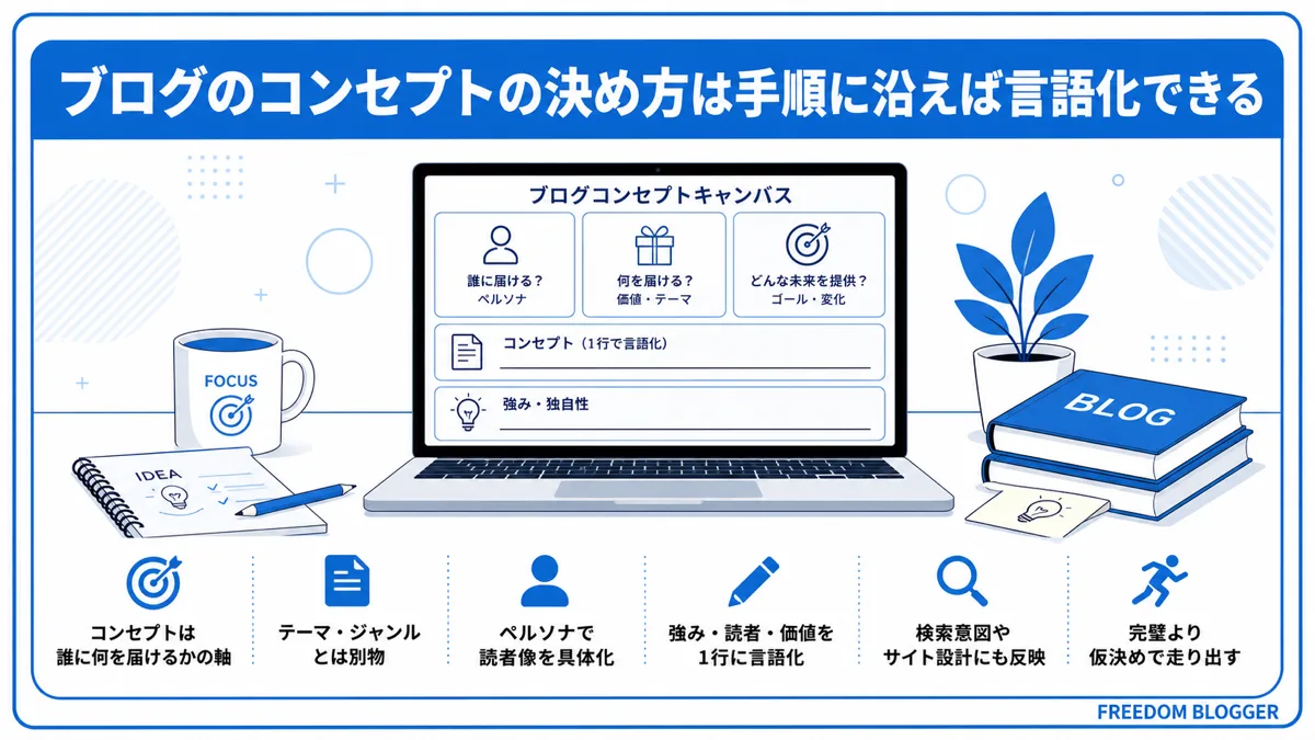 ブログ コンセプト 決め方の全体まとめ
