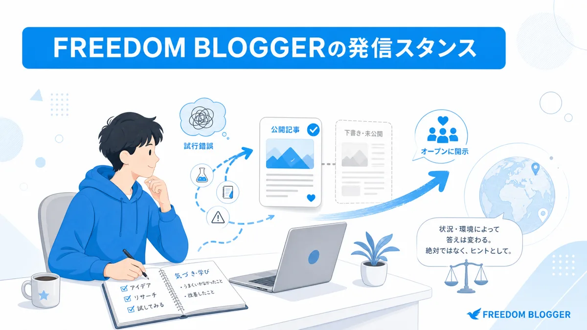 FREEDOM BLOGGERの発信スタンス