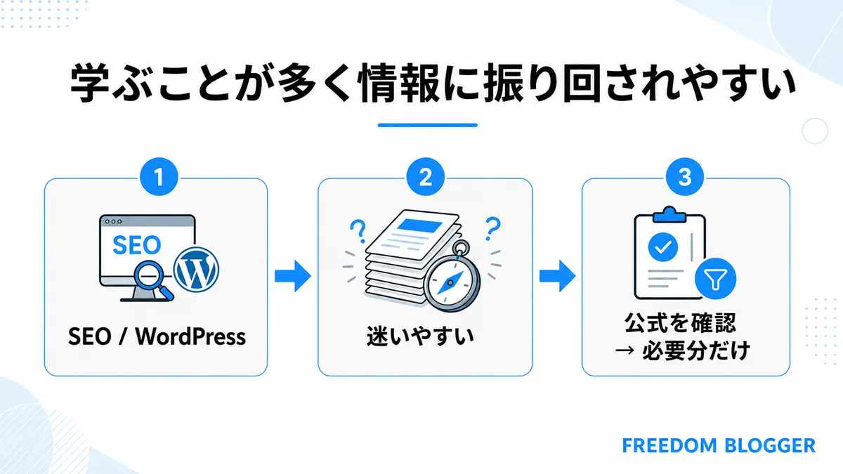 情報過多で迷いやすいブログ学習