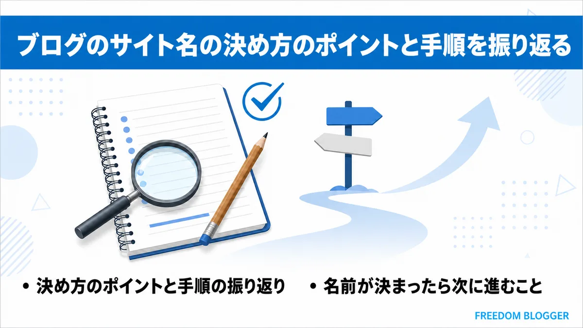 ブログ サイト名 決め方の全体まとめ図解