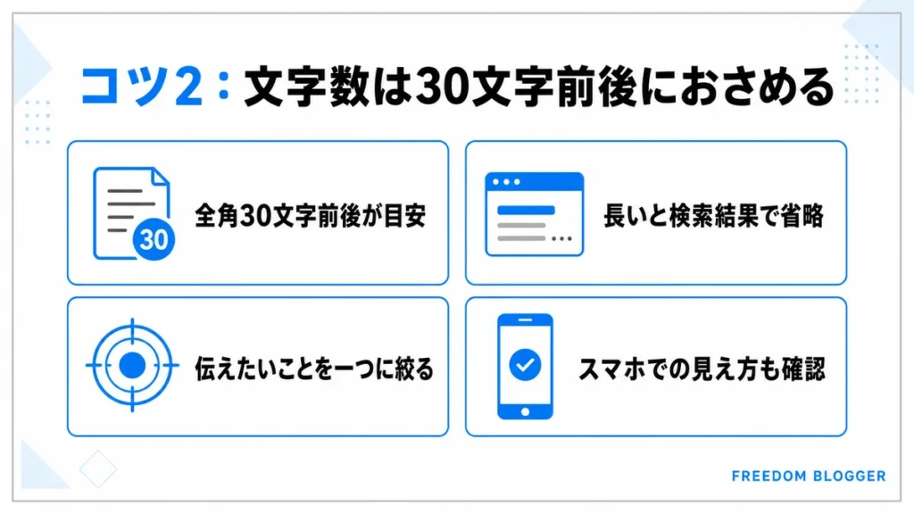 ブログタイトルの文字数の目安