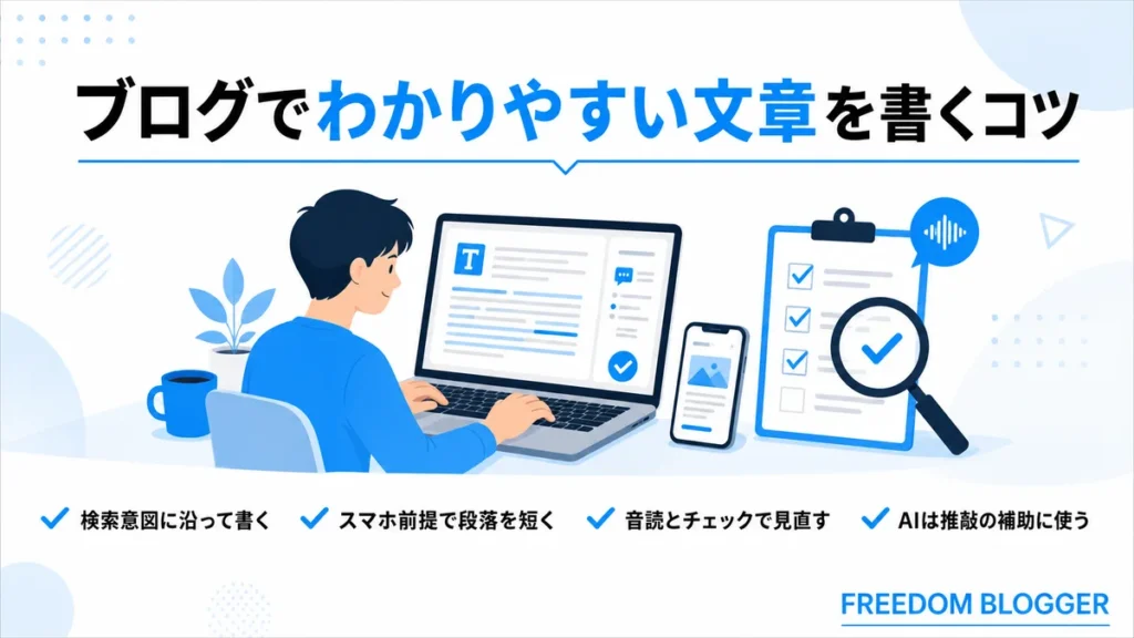 ブログでわかりやすい文章を書くコツ一覧の図解
