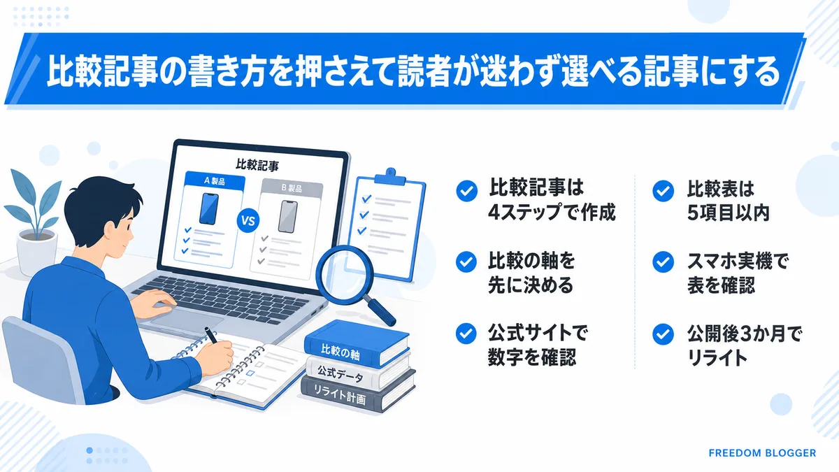 比較記事の書き方まとめ