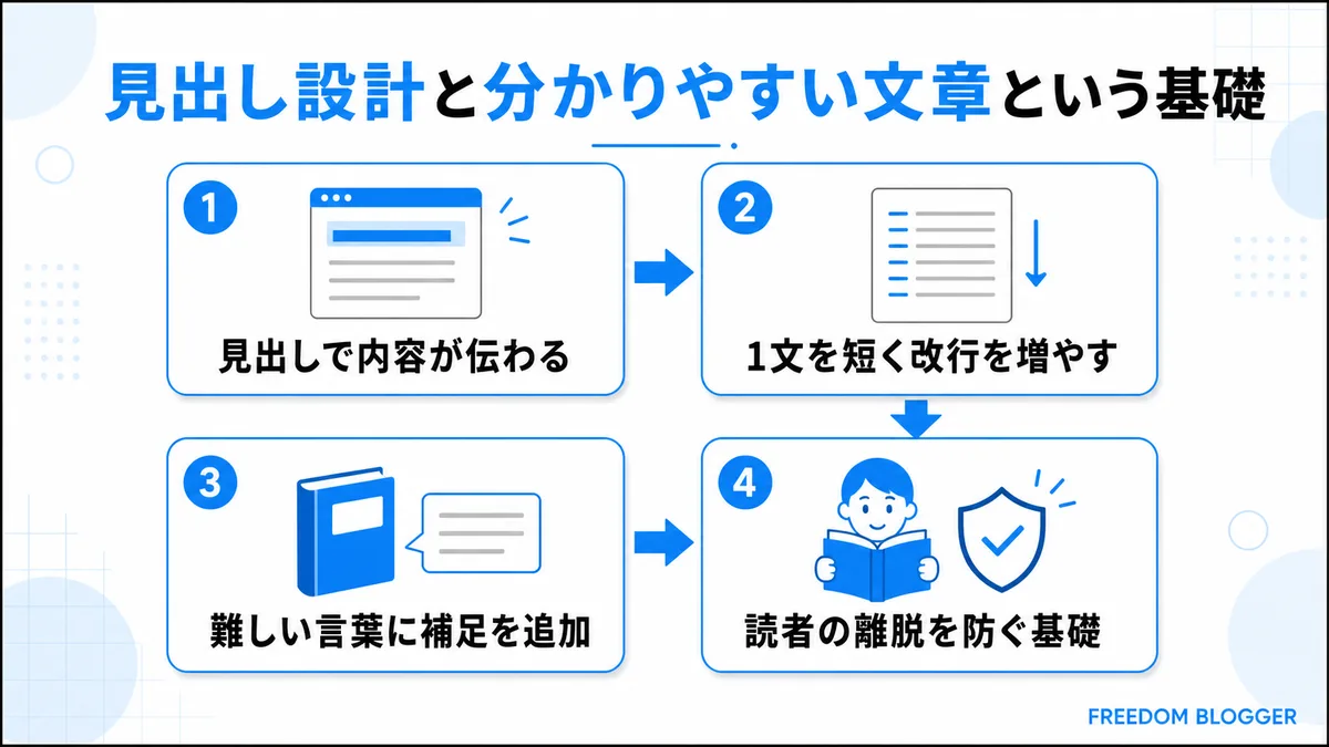 分かりやすい文章を書くための見出し設計の図解