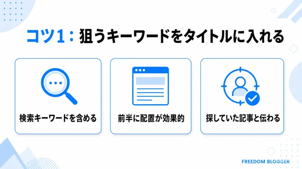 タイトルにキーワードを入れるコツ