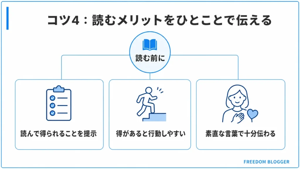 タイトルで読むメリットを伝えるコツ