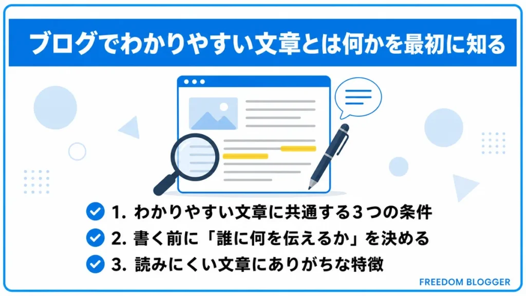 わかりやすい文章とは何かを整理した図解