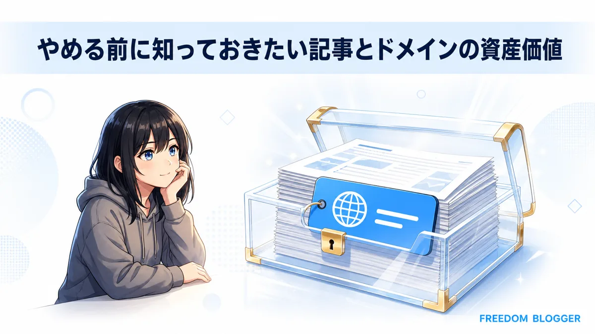 ブログをやめる前に知っておきたい記事とドメインの資産価値