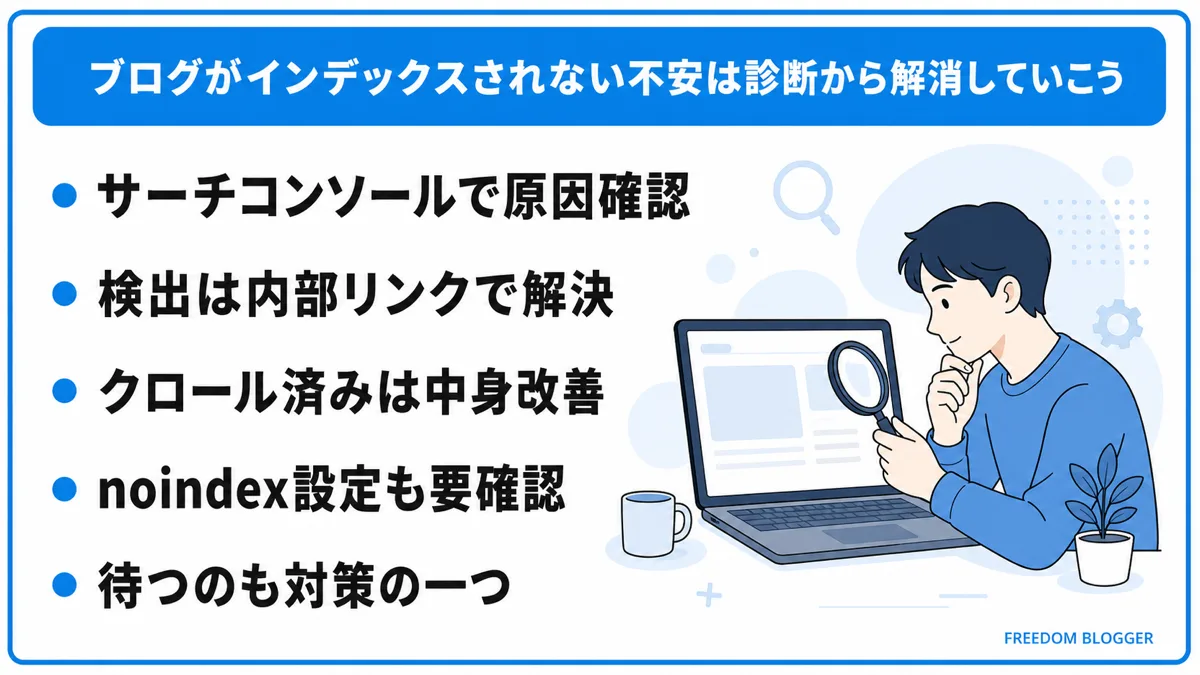 ブログがインデックスされない原因と対処法の総まとめ