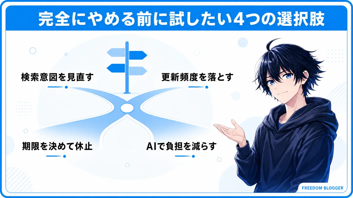 ブログをやめる前に試したい4つの選択肢