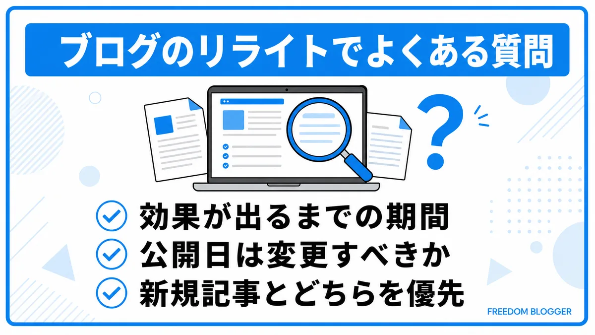 ブログリライトのよくある質問一覧の図解