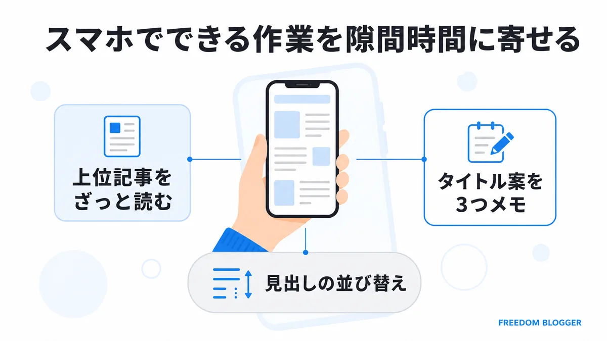 スマホでできるブログ執筆の隙間作業