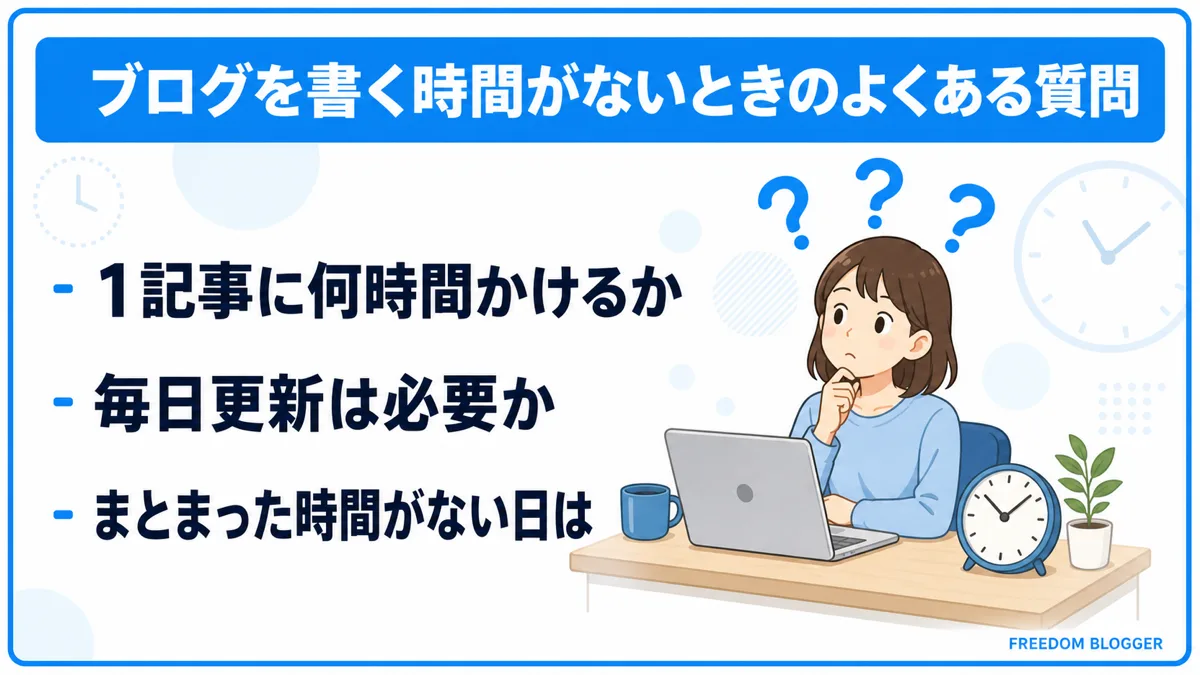 ブログを書く時間がないときのよくある質問