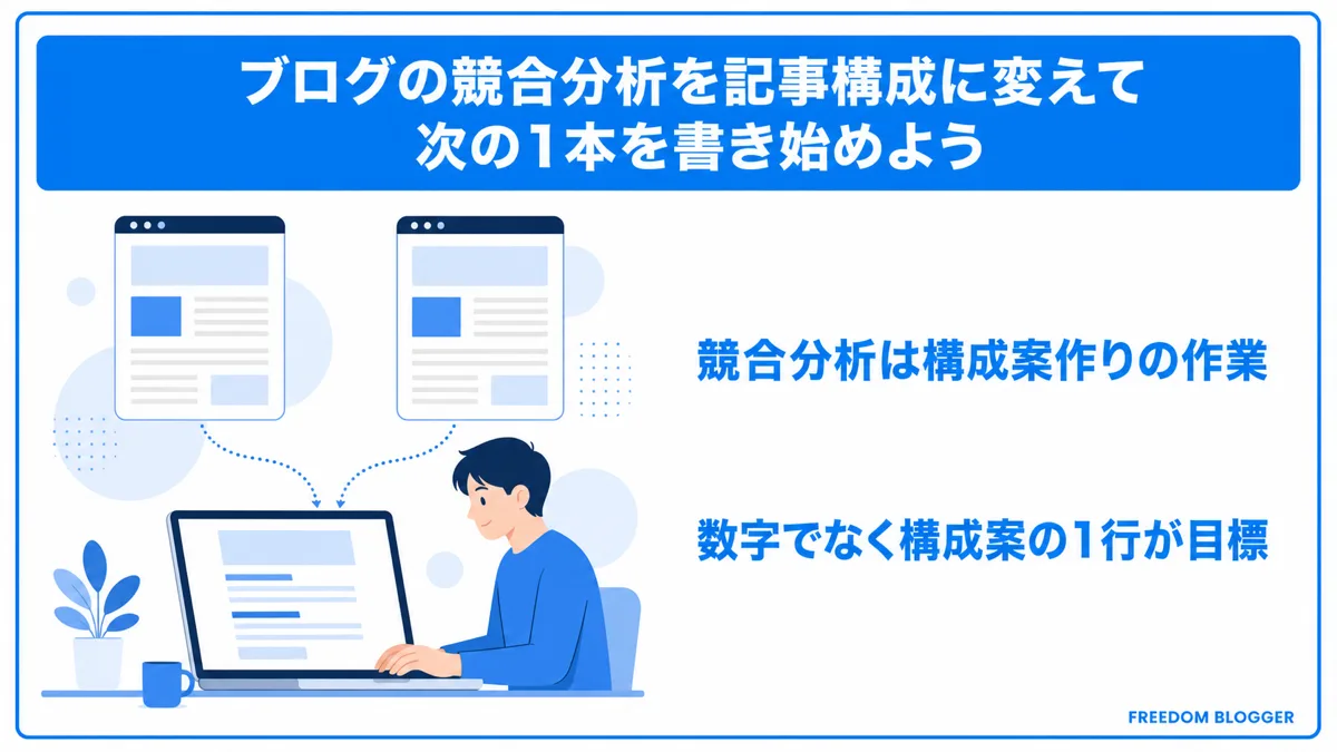 ブログ競合分析まとめ｜構成案に変える3ステップ図解