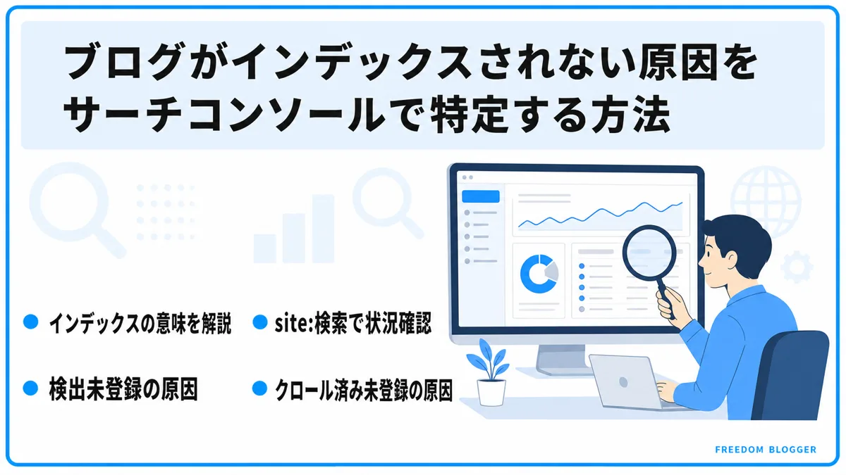 サーチコンソールでブログがインデックスされない原因を特定する方法