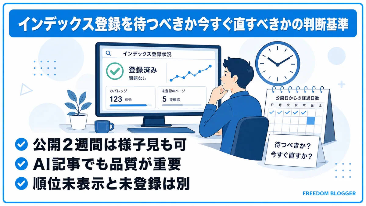 インデックス登録を待つべきか今すぐ直すべきかの判断基準