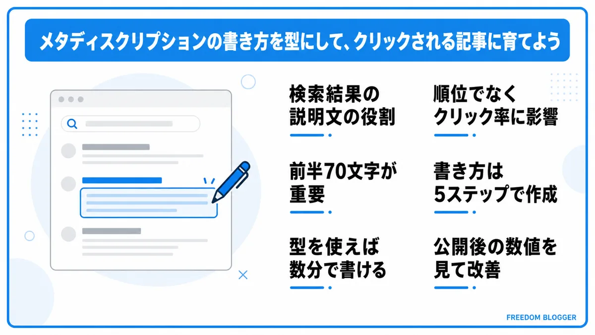 メタディスクリプションの書き方まとめ図解