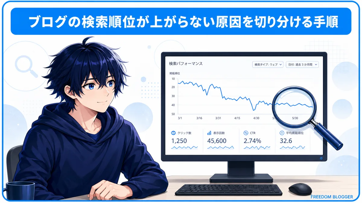 ブログの検索順位が上がらない原因を切り分ける手順の全体像