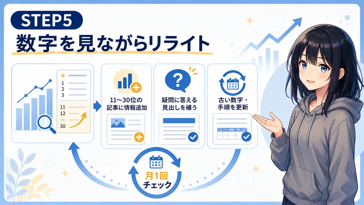 原因別のリライト方法を整理した図解
