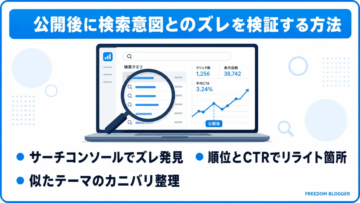 公開後に検索意図とのズレを検証する3つの方法