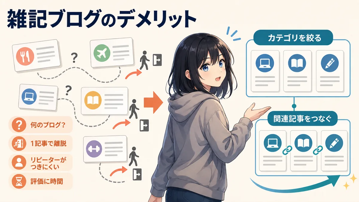 雑記ブログのデメリット一覧